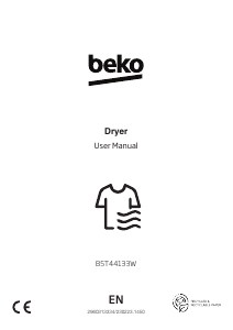 Bruksanvisning BEKO B5T44133W Torktumlare