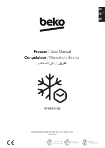 Manual BEKO RFNE451XB Freezer
