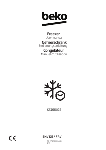 Manual BEKO KS166022 Freezer
