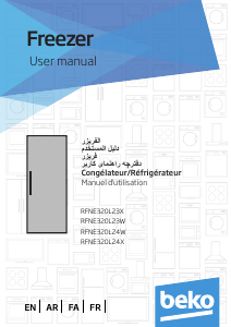 Manual BEKO RFNE320L24X Freezer