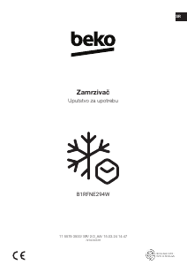 Priručnik BEKO B1RFNE294W Zamrzivač