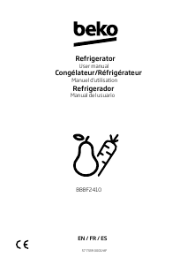 Mode d’emploi BEKO BBBF2410 Réfrigérateur combiné