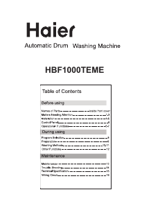 Manual Haier HBF1000TEME Washing Machine