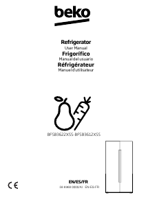 Manual BEKO BFSB3612XSS Fridge-Freezer