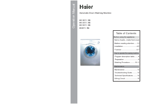 Manual Haier HK807I Washing Machine