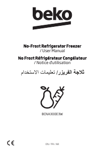 Manual BEKO BCNA300E3W Fridge-Freezer