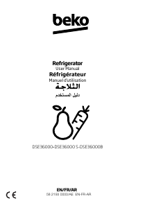 Bruksanvisning BEKO DSE36000B Kyl-frys