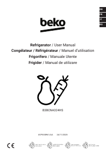 Manual BEKO B3BCNA324HS Fridge-Freezer