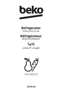 Manual BEKO RDSA180K20S Fridge-Freezer