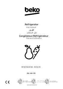 Manual BEKO BCNE360E3W Fridge-Freezer