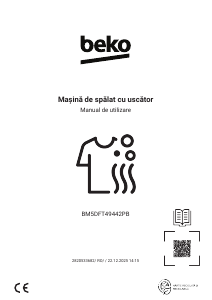 Manual BEKO BM5DFT49442PB Mașină de spalat cu uscator