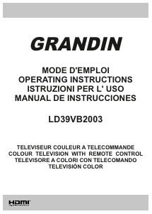 Mode d’emploi Grandin LD39VB2003 Téléviseur LCD