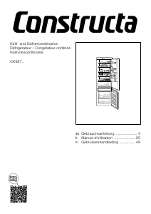 Mode d’emploi Constructa CK587VSE0 Réfrigérateur combiné