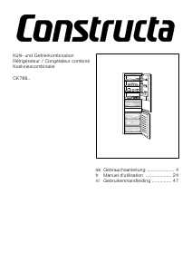 Bedienungsanleitung Constructa CK786NSE0 Kühl-gefrierkombination