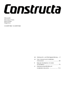 Mode d’emploi Constructa CC4W91963 Micro-onde