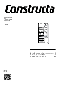 Bedienungsanleitung Constructa CK282NSE0 Kühlschrank
