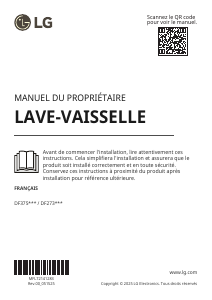 Mode d’emploi LG DF375HMS Lave-vaisselle