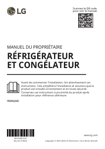 Mode d’emploi LG GBBS322CEV Réfrigérateur combiné