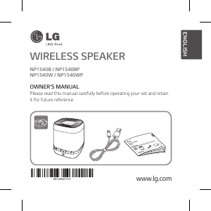 Bruksanvisning LG NP1540WP Högtalare
