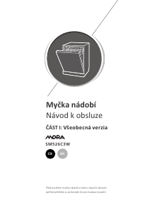 Manuál Mora SM 526C3 W Myčka na nádobí