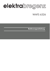 Bedienungsanleitung Elektra Bregenz WAFS 6326 Waschmaschine