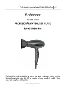 Manuál Rohnson R-690 SilkDry Pro Vlasový vysoušeč