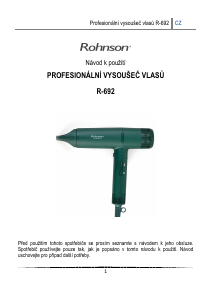 Manuál Rohnson R-692 Vlasový vysoušeč