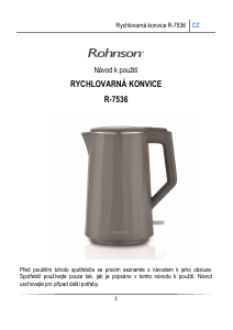 Manuál Rohnson R-7536 Konvice