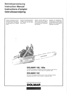 Manual Dolmar 100 Chainsaw