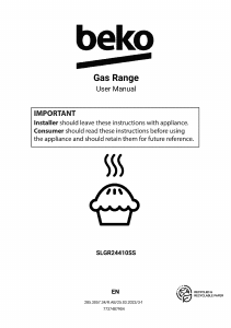 Manual BEKO SLGR24410SS Range