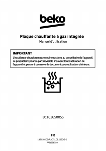Mode d’emploi BEKO BCTG36500SS Table de cuisson
