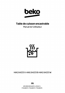 Mode d’emploi BEKO HIAG 64223 X Table de cuisson
