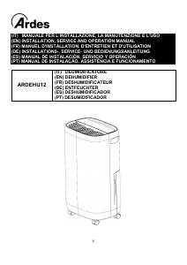 Mode d’emploi Ardes ARDEHU12 Déshumidificateur