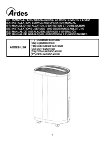 Manual Ardes ARDEHU20 Desumidificador