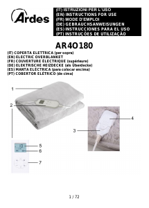 Manual de uso Ardes AR4O180 Manta eléctrica
