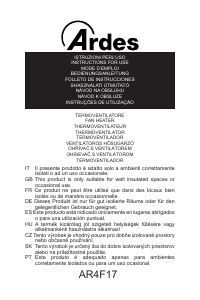 Manual de uso Ardes AR4F17 Ventilador