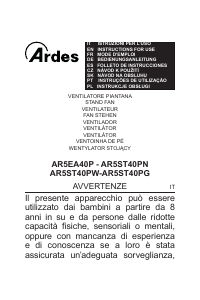 Manual de uso Ardes AR5ST40PW Ventilador