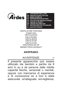 Manual Ardes AR5PR4003 Ventilador