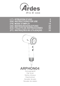 Manual de uso Ardes ARPHON04 Secador de pelo