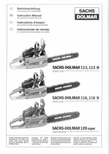 Mode d’emploi Dolmar 120 super Tronçonneuse