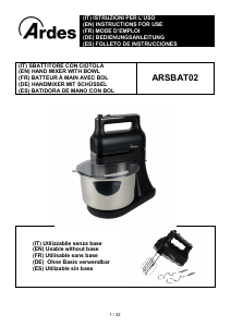 Manual de uso Ardes ARSBAT02 Batidora de varillas