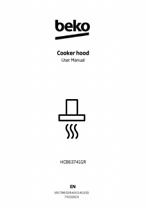 Manual BEKO HCB63741GR Cooker Hood