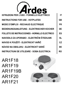 Manual de uso Ardes AR1F19B Placa