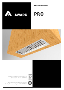 Handleiding Award PRO865S-1250 Afzuigkap