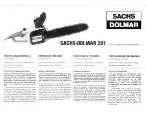 Manual Dolmar 201 Chainsaw