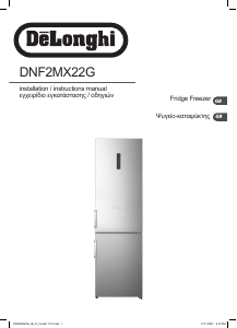 Bruksanvisning DeLonghi DNF2MX22G Kyl-frys