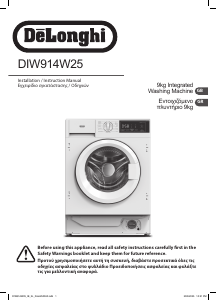 Bruksanvisning DeLonghi DIW914W25 Tvättmaskin