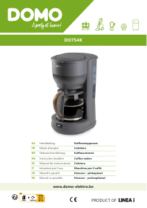 Manual de uso Domo DO754K Máquina de café