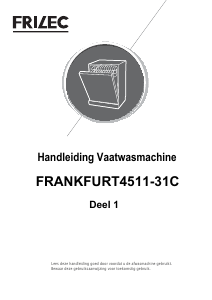 Bruksanvisning Frilec FRANKFURT4511-31C Diskmaskin