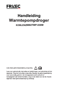Mode d’emploi Frilec KOBLENZ8882TWP-030W Sèche-linge